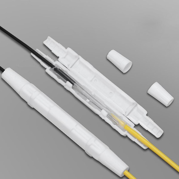 100 st Fiberoptik för Fusion för skydd Rund för case Box för Drop Cable Optic Fiber Fused Cables White