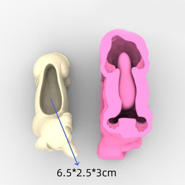 Multifunktionel silikoneform hundeform til plantepotter til epoxyharpiksvase
