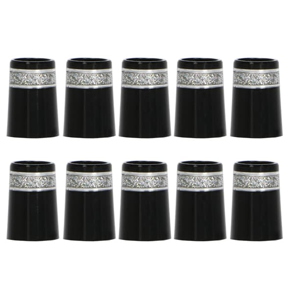 Plastik Tip Størrelse 0.370 Golf Ferrules 20x13.8x9.3mm Sort Golf Sleeve Ferrules Udskiftning Golfkølle Skafter Tilbehørssæt