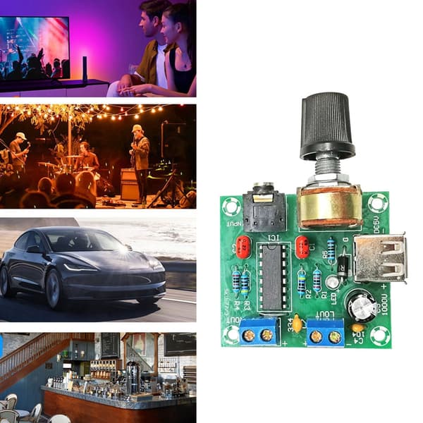 5Wx2 Strømeffektive Mono Forstærkermoduler Med LED-indikator USB-drevet DC5V