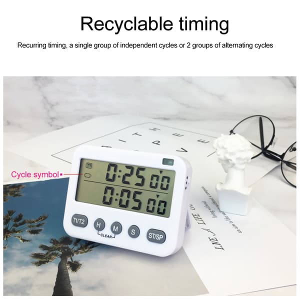 Digital timer for matlaging, magnetisk nedtellingstimer
