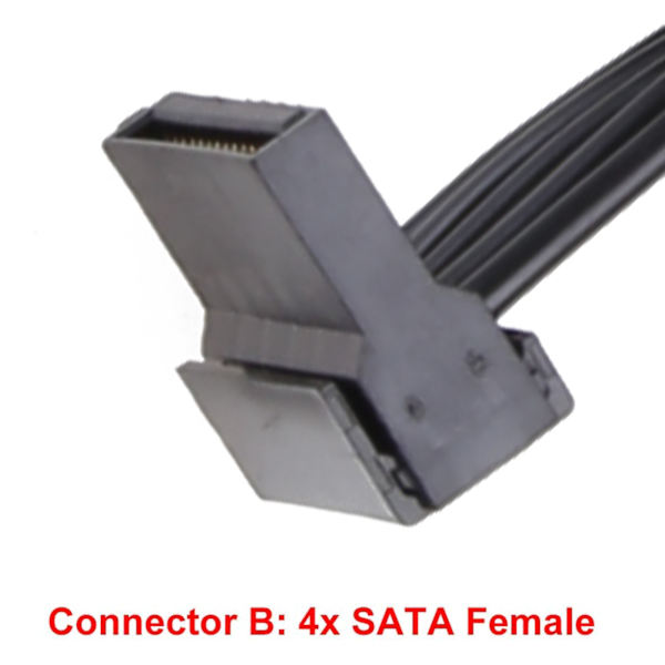 6-stift Sata Power Extension hårddiskkabel 1 hane till 4 hona splitteradapter