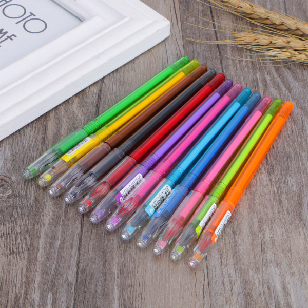 Diamond Gel Penna Skolmaterial Draw Random Colored Pens Student Candy Color