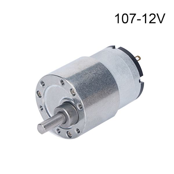 6V/12V/24V 7~960RPM Elmotor med hög vridmomentreducering Excentrisk utgående axel Mikrohastighetsreducerad växelmotor 107 12V