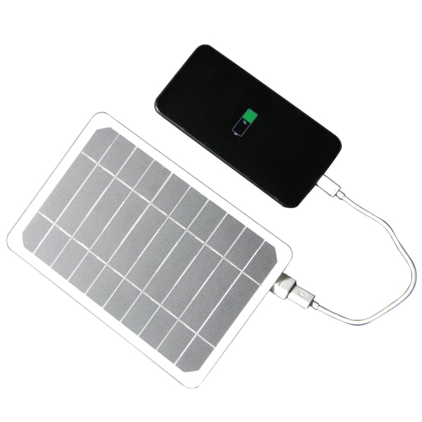 5 watt 5 volt solpanel högeffektiv modul PV Power flexibel solpanel med 50 cm kabel för mobiltelefon