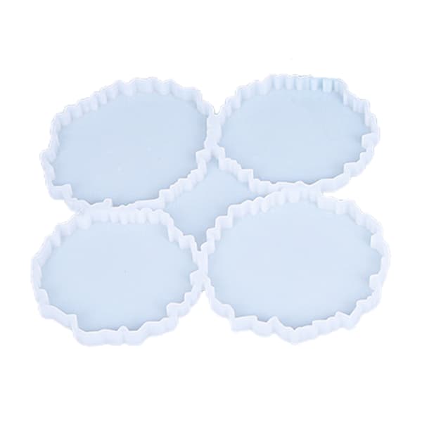 Krystall Epoxyharpiks Coaster Brettformer Sett Agat Geode Coaster Harpiksformer