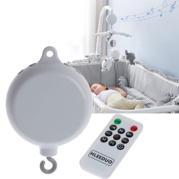 Fjärrkontroll Spjälsäng Bell ed Bell USB rattle för barnvagn 35 låtar Musikdosa Hängande mobiler Baby Newborn Födelsedagspresent