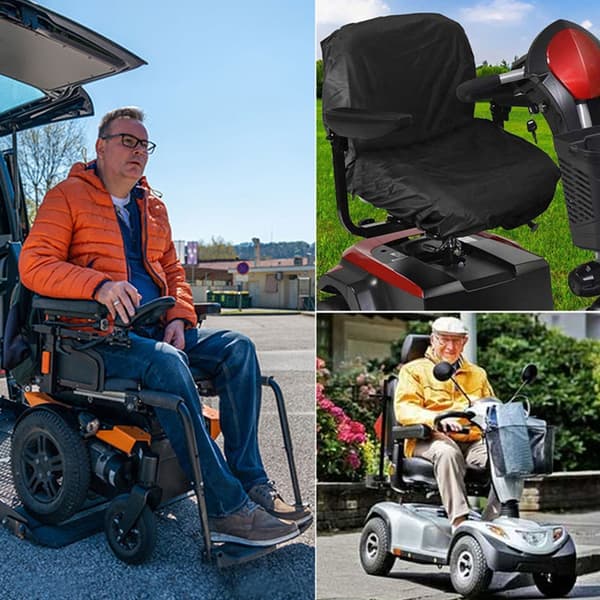 Sittskydd för rullstol för äldre, vattentätt skydd för elscooter