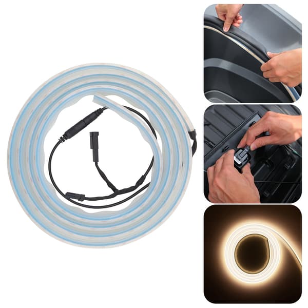 Vanntett LED-stripe for bagasjerom, fleksibel, enkel pluggforbindelse for /MY For Model 3