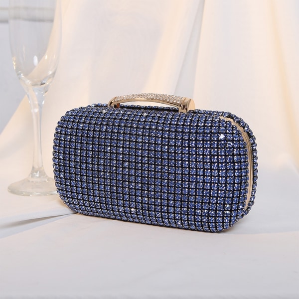 Kvällsväska för kvinnor Bröllopsväska Clutch Kedja Axelväska Liten Party Handväska Crossbody-väska Blue