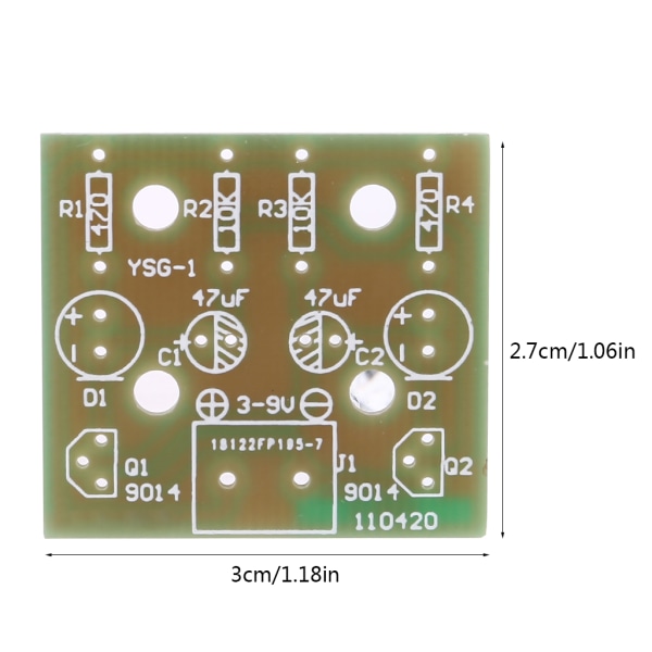 1 set elektroniska gör-det-själv-tillverkningssatser Andningsljus Reparationsdelar Blinkande lampa Elektronisk kretskort Verktyg Stabil Utför