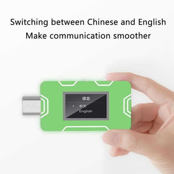 T02 USB C Strømmåler LCD Spænding Strøm Display USB C Tester Multimeter