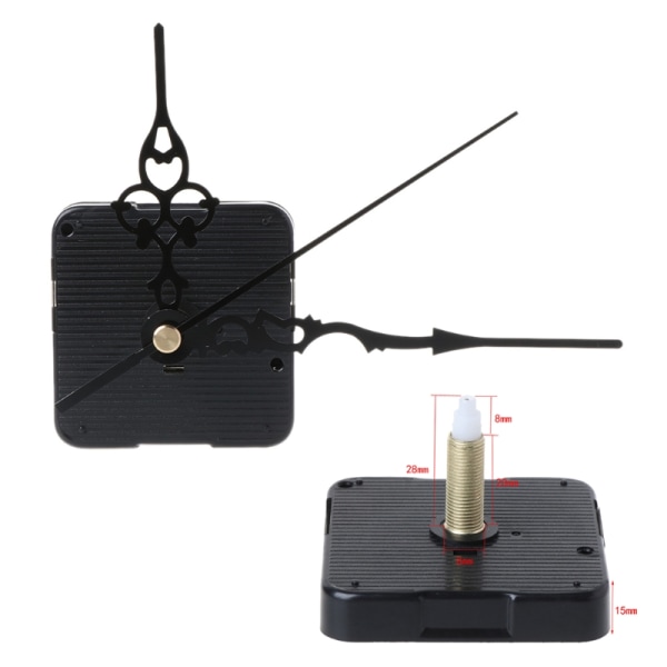 DIY Quartz Clock Movement Silent Kit Set Batteridriven mekanism för inomhus utomhus för tidsklockor användning null - 48