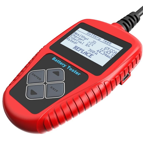 Bilbatteritester 12V 100-2000CCA Analysator Hurtig Start Opladningssystem Test