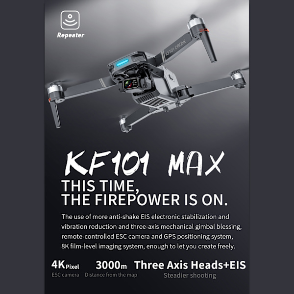 Wifi Drone 4K Professionell 5G Drönare EIS Camera Anti-Shake 3-axlig kardanborstlös motor RC hopfällbar Quadcopter