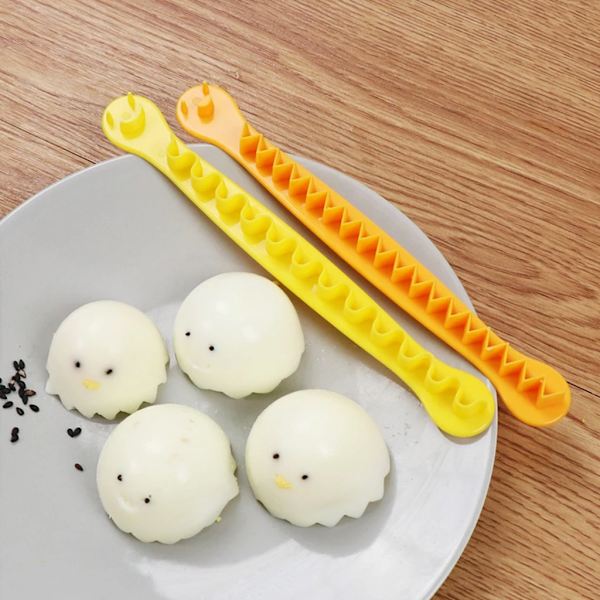för Creative Egg Cooker Livsmedelsklass PP Äggskärare Form Hushållsköksverktyg Gi