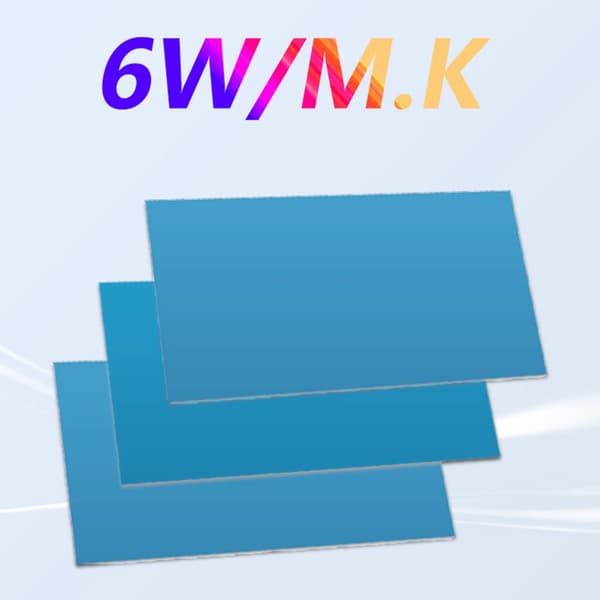 6.0W/mK Termisk Pad GPU CPU Køleplade Kølende Ledende Silikone Pad 3 stk./sæt