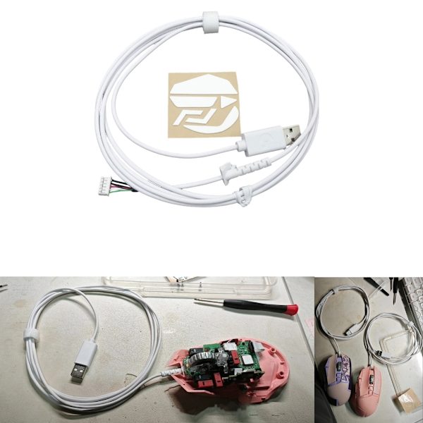 1 Sæt Holdbart USB-musekabel og musefødder til G502 kablet mus