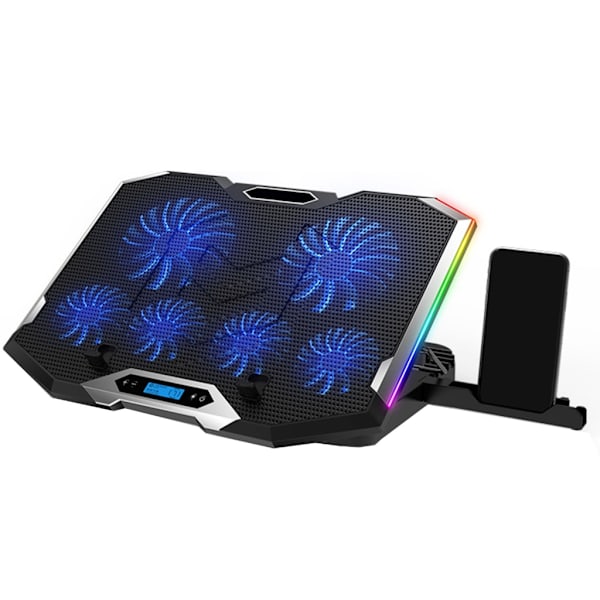 Gaming Laptop Kylplatta RGB Ultratunn kylare 8 tysta fläktar Justerbart Notebook Kylarställ för bärbar dator 12-18 tum K10 USB