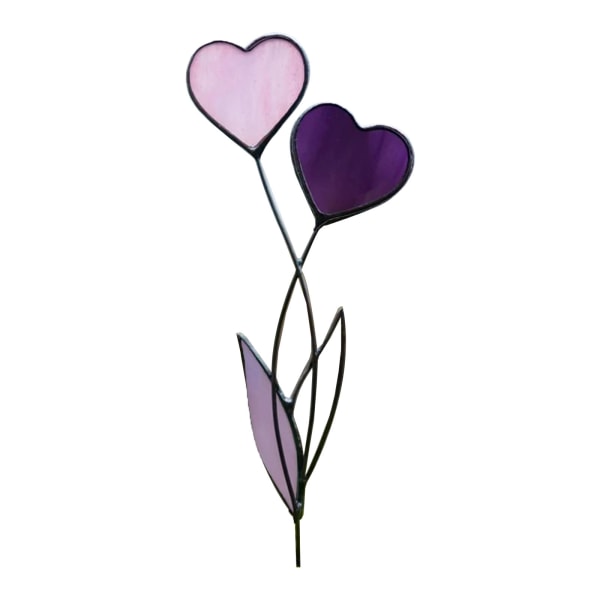 Delikat modern hjärtformad blomma sovrum vardagsrum prydnad hushållsdekoration Alla hjärtans dag present till flickvän Purple pink