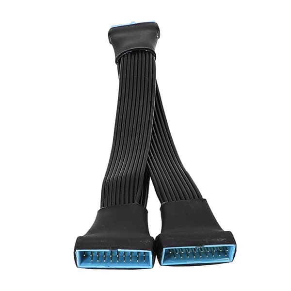 USB3.0 Forlængerkabel Computer Bundkort 19Pin/20Pin Han til Hun 1 til 2