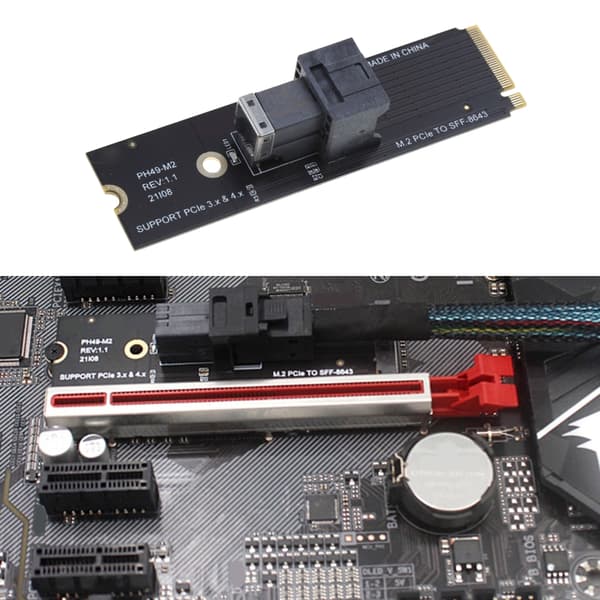 M.2 NVME Adapterkort SFF-8643 NVMe PCIe Host Controller Utvidelseskort