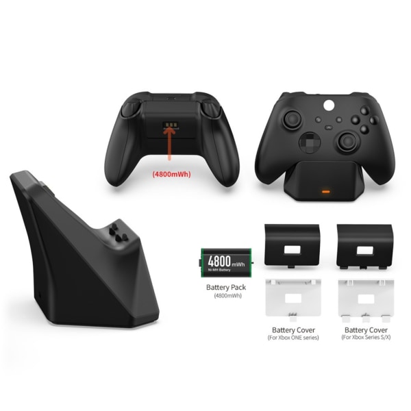 Snabbladdningsställ för Xbox One/Xbox Series Wireless Controllers Laddningsstationsdocka
