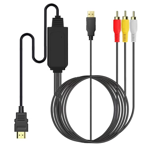 Avs til Hdmis Adaptere Video Lyd Konverter Kabel Plug and Play NTSC Format