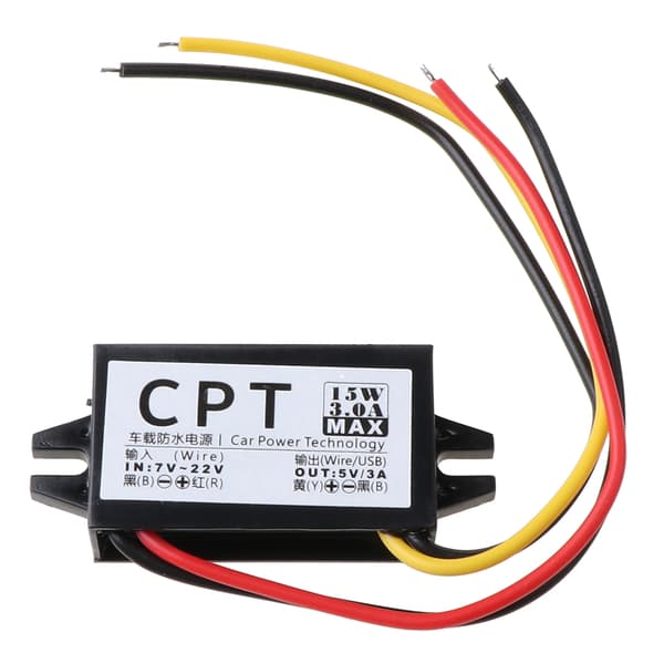 for DC/for DC Konverter Regulator 12V Til 5V 3A 15W Bil LED Display Strømforsyning
