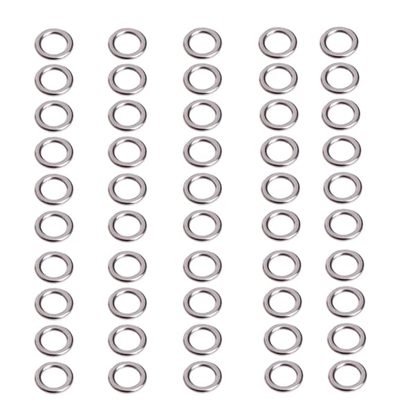 50st Fiske Solid Rostfritt Stål Snap Split Ring Lure Tackle Connector Ny L