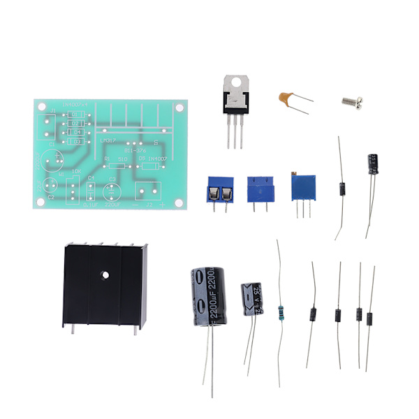 LM317 justerbart power med likriktad AC för DC-ingång gör-det-själv-kit