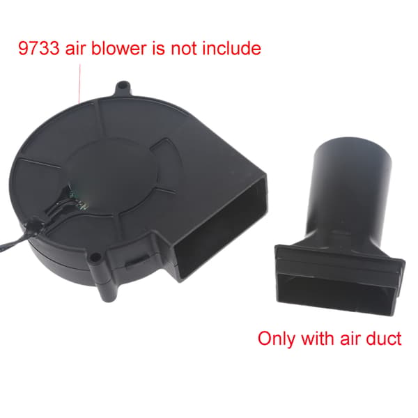 Universal 38 mm luftkanalrør til 97x97x33 mm grillventilator 12V 24V røghusventilator