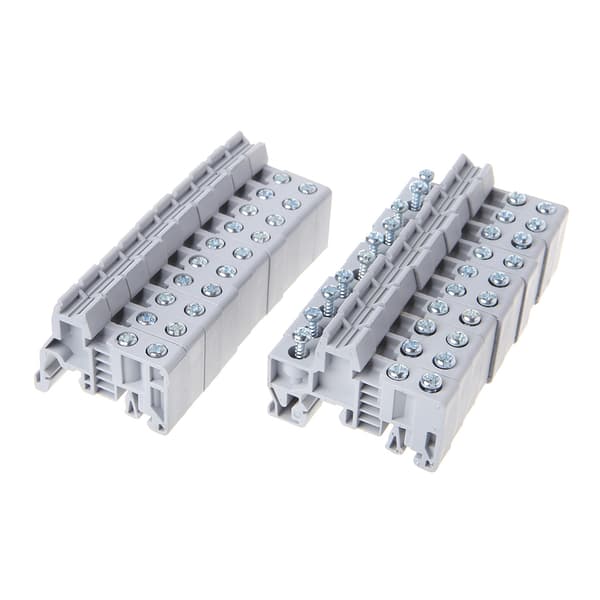 10 st EUK/EUK2 Din Rail Kopplingsplintar Ändstoppsfäste Brandhämmande Fast C Grey