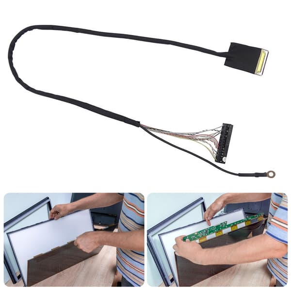 Effektiv X86 EDP LCD-tilkoblingskabel 30-pinners rask dataoverføring