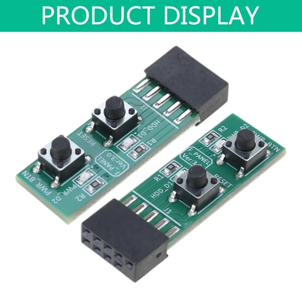 2x5 Pin ResetPower ONOFF Switches Board Adapter til Computerforbindelse