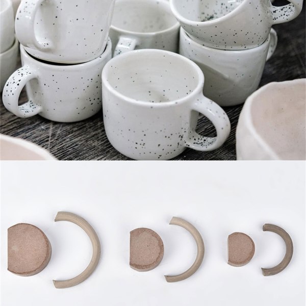 9 st/ set Keramikmugg Handtag Molds Keramikverktyg Praktiskt keramiskt verktyg Tekoppar Mugghandtag Formar för tillverkning av mugghandtag
