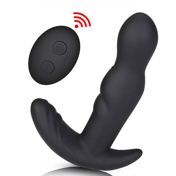 Multihastighetsplugg prostatavibrator trådlös fjärrkontroll massager rumpstimulator