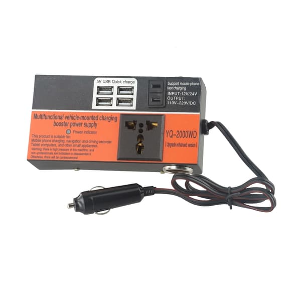 Strømomformer for lastebil, billaderadapter, konverterer 12V/24V til 110V/220V