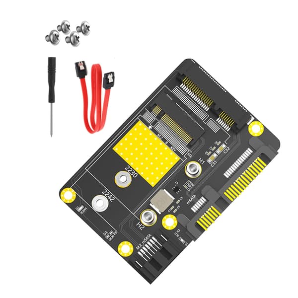 2 i 1 SATA3.0 Msata/M.2 SSD till Dubbel SATA3 Datoradapterkort