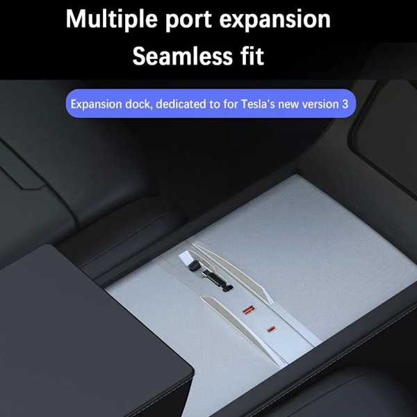 USB Hub Portar Hög Hastighet Handskfack Dockningsstation Adapter Splitter för