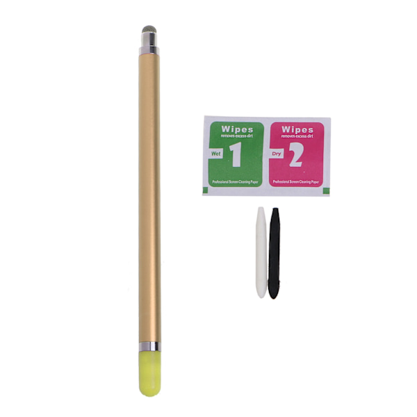 2 i 1 Kapacitiv Stylus Pen Fiber Tip & Tyg för Hög Känslighet och Precision Universell för Pekskärmar Ritning