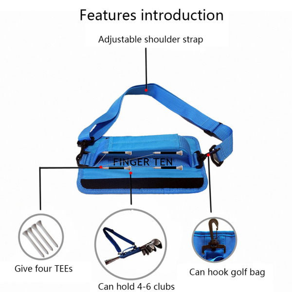 Lätt golfväska för män Kvinnor Barn Driving Range Resväskor Golfträning Minibana Clubs Bag Black