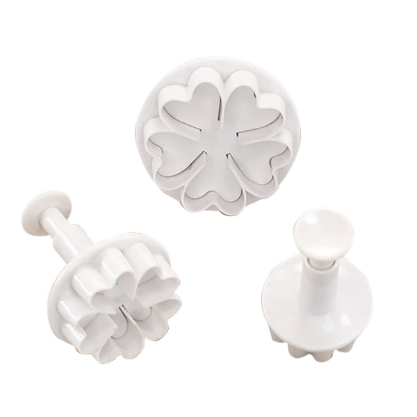 3-delade fondantkutter Flerformade molds Baktillbehör Plastmaterial Perfekt bakpresent till bakningsälskaren Maple leaf