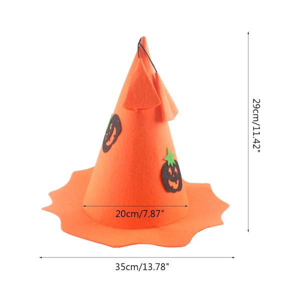 Halloween Häxa Trollkarl Hatt Festdräkt Huvudbonader Devil Cap Cosplay rekvisita Dekoration Tillbehör för barn Pojke Flicka