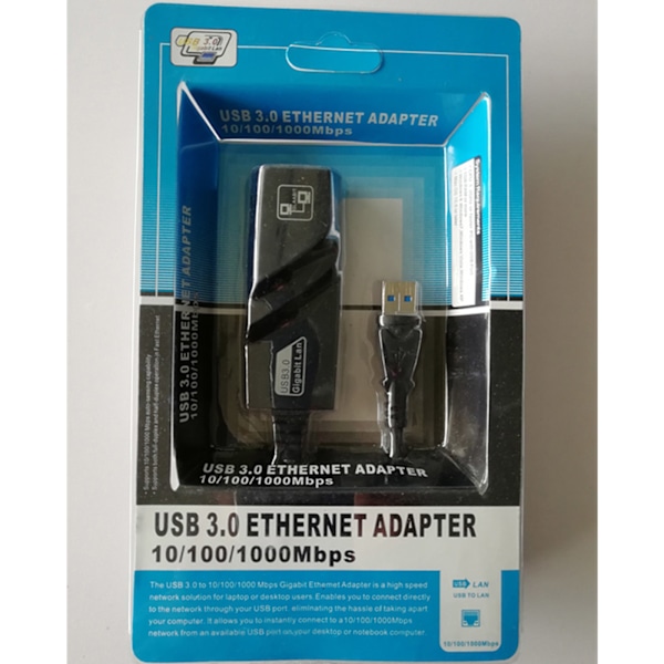 Ethernet Adapter Dock för dator USB 3.0 Ethernet Adapter till RJ45 Lan 10/100/1000Mbps nätverksadapter
