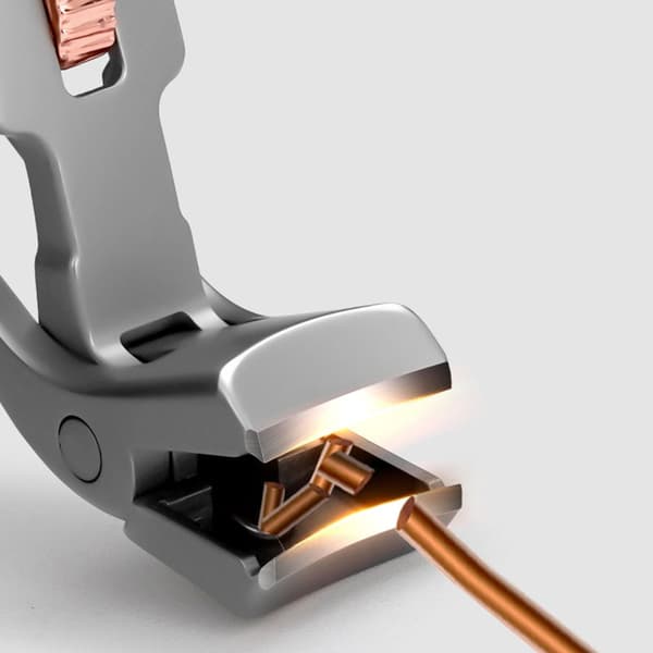 Negleklipper i rustfrit stål med bred kæbe til tykke, hårde negle, ergonomisk grebsdesign