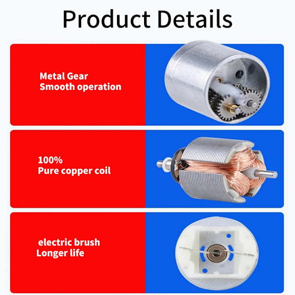 12V Liten Växellåda Motor Högt Vridmoment Elektrisk Hastighetsreducerande Växelmotor Style C