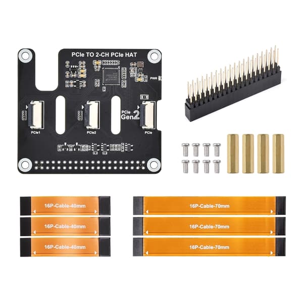 Dobbelt PCIe FFC Udvidelseskort Dataoverførsel HAT Adapter Stabelbar