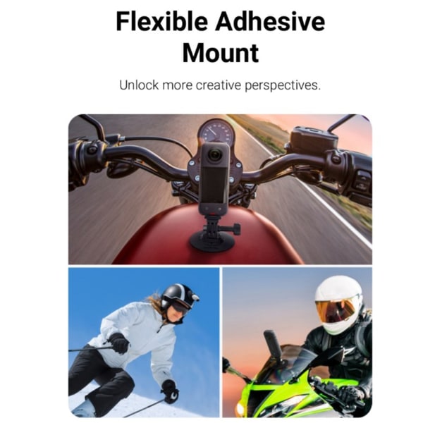 Flexibelt självhäftande fäste Stark Bas Mjuk Silikon Action Kamera Bas För 360 GO3 X3 Link GO2 ONE X2 Tillbehör