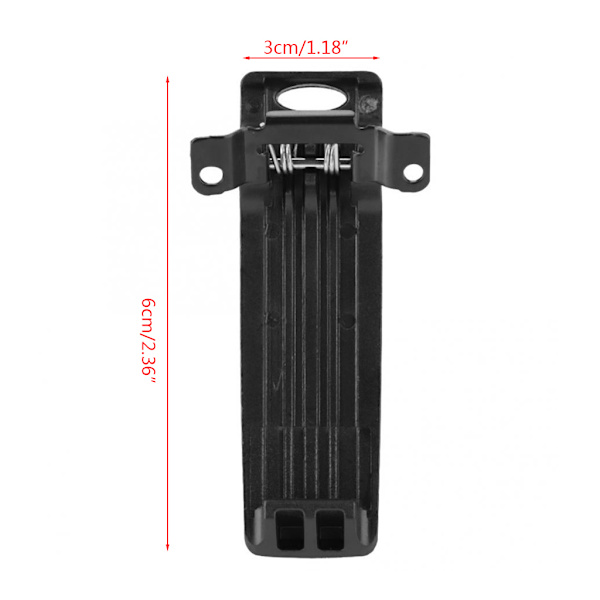 1 bit Baofeng Walkie Talkie Bältesklämma med skruvar för BAOFENG UV-82 UV-8D UV-6D Slitstark PVC-bältesklämma